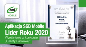 Aplikacja SGB Mobile – Lider Roku 2020!
